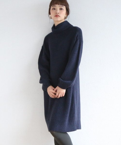 セール 70 Off 手洗いできる ネイビー パープルweb限定 袖ボリュームタートルネックニットワンピース コーエン Coen D Fashion セール 70 Off 手洗いできる ネイビー パープルweb限定 袖ボリュームタートルネックニットワンピース コーエン Coen D Fashion