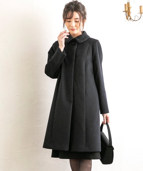 喪服 礼服 冠婚葬祭 アンゴラ混ブラックフォーマルコート フォルムフォルマ Form Forma D Fashion