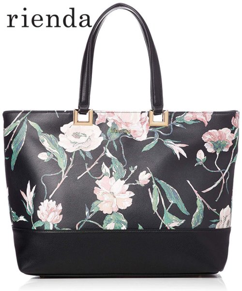 セール Rienda Rienda Old Rose Flower Print Tote L リエンダ バッグ Rienda Bag D Fashion