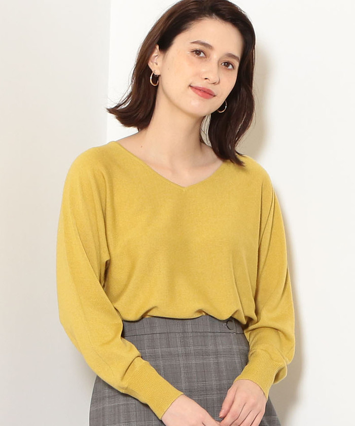 セール 50%OFF】D ウールシルク Vネック ドルマン ニット 12G