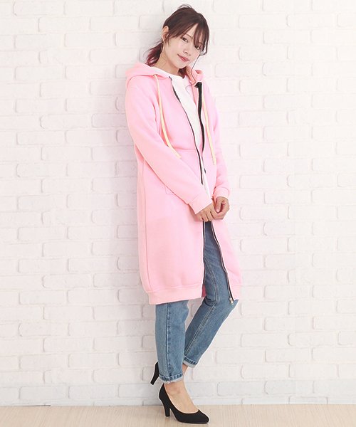セール 薄手ロングパーカー ファッション レディース 秋用 カワイイ Vl 5292 A W アミュレット Amulet D Fashion