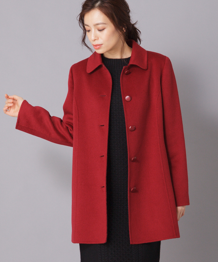 セール 53%OFF】【深喜毛織】カシミヤ混ステンカラーコート セール 53%OFF】【深喜毛織】カシミヤ混ステンカラーコート