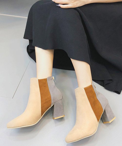 セール ブーツ ショートブーツ レディース ブーティー 靴 ヒール 秋冬 韓国 歩きやすい ミニミニストア Miniministore D Fashion