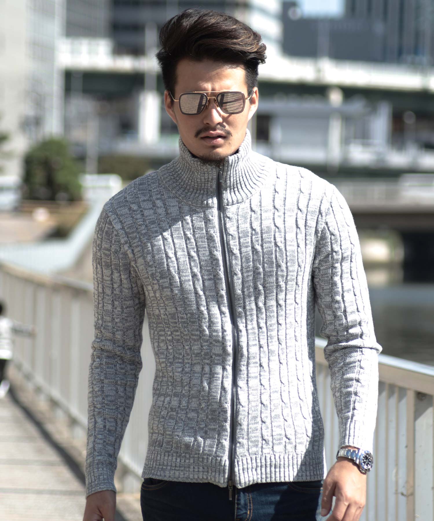 ジギーズショップ JIGGYS SHOP ハイネックZIPUPニット / ニット ジギーズショップ JIGGYS SHOP ハイネックZIPUPニット / ニット