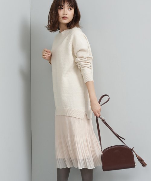 セール 30 Off プリーツスカートドッキングニットワンピース ビス Vis D Fashion