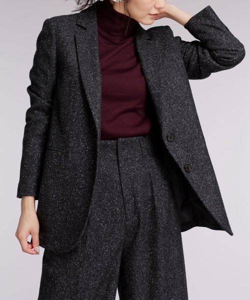 セール セットアップ対応商品 ネップツイードロングジャケット ナノ ユニバース Nano Universe D Fashion セール セットアップ対応商品 ネップツイードロングジャケット ナノ ユニバース Nano Universe D Fashion