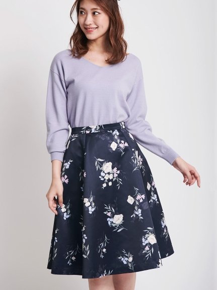 セール 50 Off ブリリアンドブーケ柄スカート ノエラ Noela D Fashion セール 50 Off ブリリアンドブーケ柄スカート ノエラ Noela D Fashion