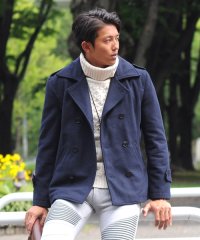 SPADE/スペイド SPADE Pコート メンズ ピーコート 長袖 コート メルトン ウール Pコート きれいめ ショート丈 人気 学生 スクール アウター 上品 きれい/501446675