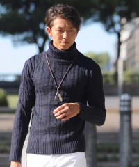 SPADE/セーター メンズ Men's ニット knit タートルネック ハイネック ボリュームネック ケーブル編み ケーブル 無地 ニットセーター/501446680