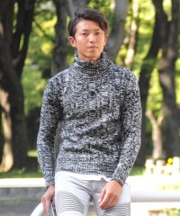 SPADE/セーター メンズ Men's ニット knit タートルネック ハイネック ボリュームネック ケーブル編み ケーブル 無地 ニットセーター/501446680