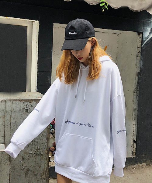 セール パーカー トップス レディース 秋冬 人気 体系カバー 韓国 長袖 裏起毛 大きいサイズロング 即納 ミニミニストア Miniministore D Fashion