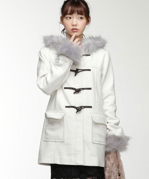 フェイクファー付ロングダッフルコート ジーラ Geera D Fashion