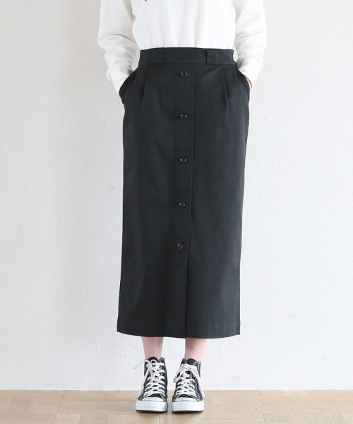 セール 別注 Dickies ディッキーズ ボタンダウンストレッチロングタイトスカート コーエン Coen D Fashion