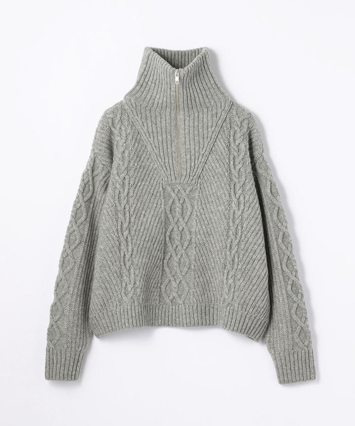 MACPHEE - 18AW MACPHEE エアリーウール ハーフジップアッププルオーバー MACPHEE - 18AW MACPHEE エアリーウール ハーフジップアッププル