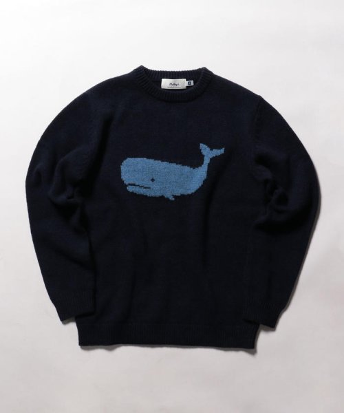 セール クジラ インターシャプルオーバーニット ノーリーズグッドマン Nolley S Goodman D Fashion