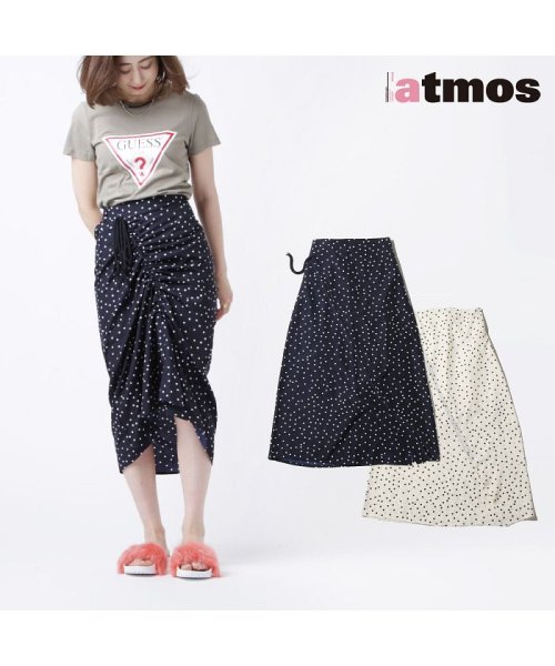 アトモスピンク マエシボリ ドット タイトスカート Atmos Atmos D Fashion