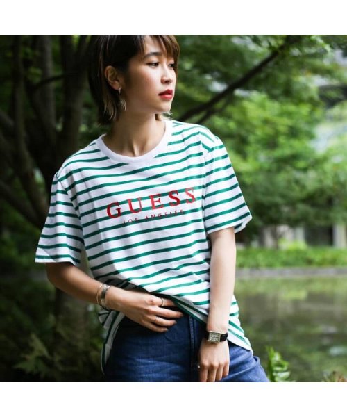 ゲス メンズ ショートスリーブ ボーダー ティーシャツ Guess Guess D Fashion