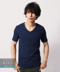 THE CASUAL/カジュアル THE CASUAL (スプ) SPU スパンフライス半袖Vネック/Uネックカットソー/501501852