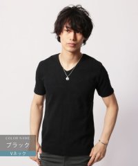 THE CASUAL/カジュアル THE CASUAL (スプ) SPU スパンフライス半袖Vネック/Uネックカットソー/501501852
