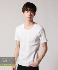 THE CASUAL/カジュアル THE CASUAL (スプ) SPU スパンフライス半袖Vネック/Uネックカットソー/501501852