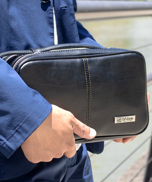 セカンドバッグ メンズ 豊岡製 鞄 革 ダブルファスナー 日本製 いしずえ 礎 D Fashion