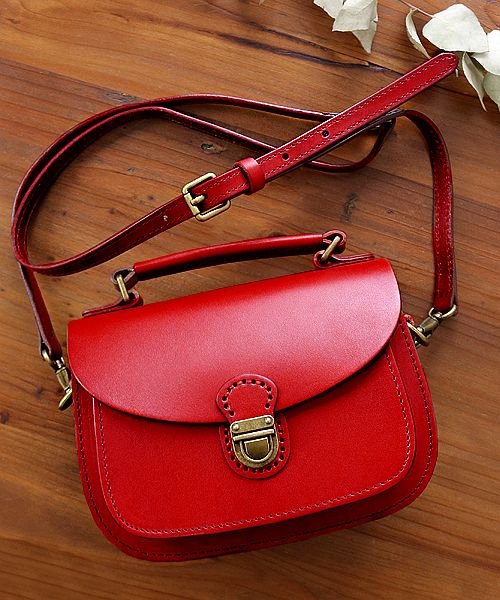 ショルダーバッグ レディース レザー バッグ 本革 ナチュラル ハンドステッチ 2wayバッグ Nafka ナフカ Nafka D Fashion