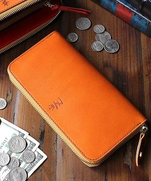 長財布 メンズ レディース 本革 財布 ラウンドファスナー 栃木レザー 日本製 革財布 シンプル ナチュラル レザーウォレット Zario Grandee ザリオグランデ Zario Grandee D Fashion