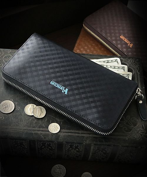 財布 メンズ 長財布 財布サイフさいふ 本革 スペインレザー ラウンドファスナー メッシュ Vacua ヴァキュア Vacua D Fashion