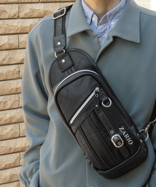 ボディバッグ メンズ 肩掛け フェイクレザー 縦型 ボディーバッグ 斜めがけ バッグ ザリオ Zario D Fashion ボディバッグ メンズ 肩掛け フェイクレザー 縦型 ボディーバッグ 斜めがけ バッグ ザリオ Zario D Fashion
