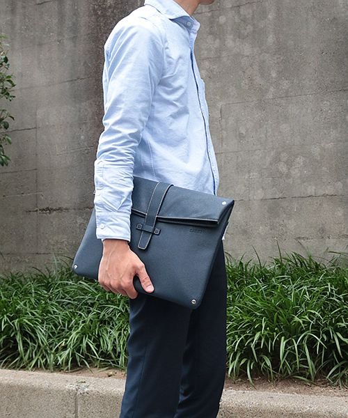 クラッチバッグ メンズ フェイクレザー センターベルト 2way ショルダー付き ザリオ Zario D Fashion