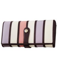Clelia/クレリア Clelia 財布 長財布 レディース 大容量 おしゃれ 大きめ アコーディオン フラップ ストライプ 合皮 カラフル ベレッサ CLー10262/501510977