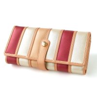 Clelia/クレリア Clelia 財布 長財布 レディース 大容量 おしゃれ 大きめ アコーディオン フラップ ストライプ 合皮 カラフル ベレッサ CLー10262/501510977