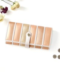 Clelia/クレリア Clelia 財布 長財布 レディース 大容量 おしゃれ 大きめ アコーディオン フラップ ストライプ 合皮 カラフル ベレッサ CLー10262/501510977