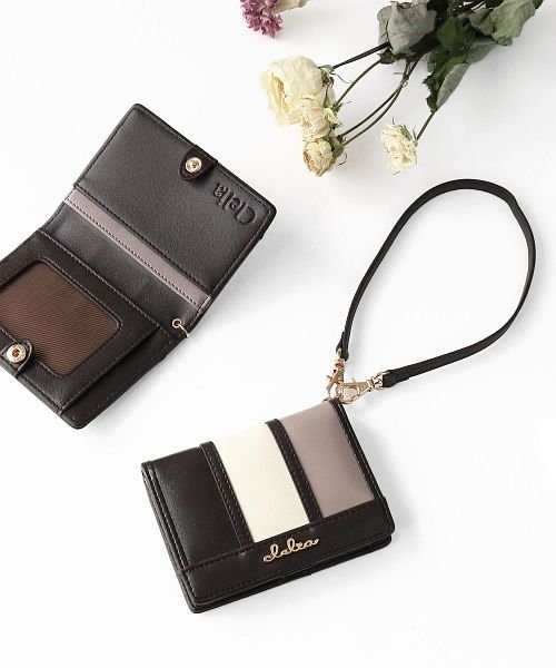 セール パスケース レディース Icカード対応 ストラップ付き Suica Icoca 二つ折り 定期入れ Clelia クレリア Clelia D Fashion