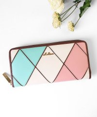 Clelia/クレリア Clelia 財布 長財布 レディース ギャルソン 大容量 ラウンドファスナー ダイヤ柄 カラフル 大人可愛い ベレッサ cleliaー11545/501510984