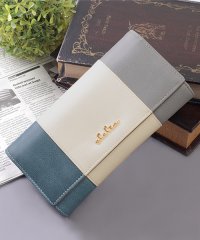 Clelia/クレリア Clelia 財布 長財布 レディース 大容量 カード アコーディオン おしゃれ 大きめ 合皮 フラップ トリコロール リベルテ CLー17002/501510988