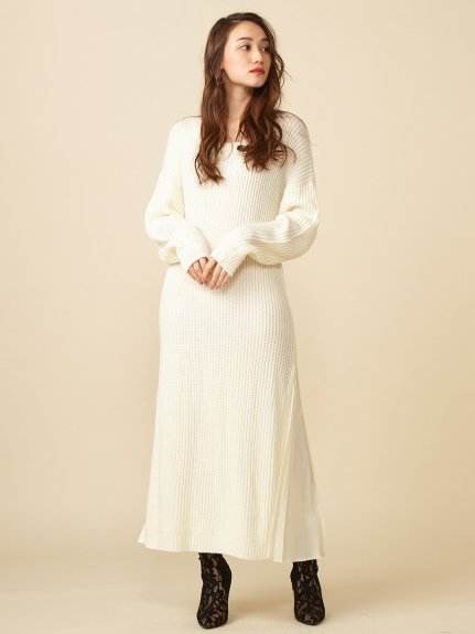 サイドプリーツニットワンピース ロイヤルパーティー Royal Party D Fashion サイドプリーツニットワンピース ロイヤルパーティー Royal Party D Fashion