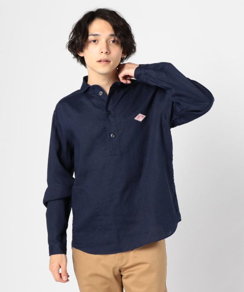 セール Danton ダントン リネン丸襟プルオーバーシャツ Jd 3568kls Gloster Gloster D Fashion