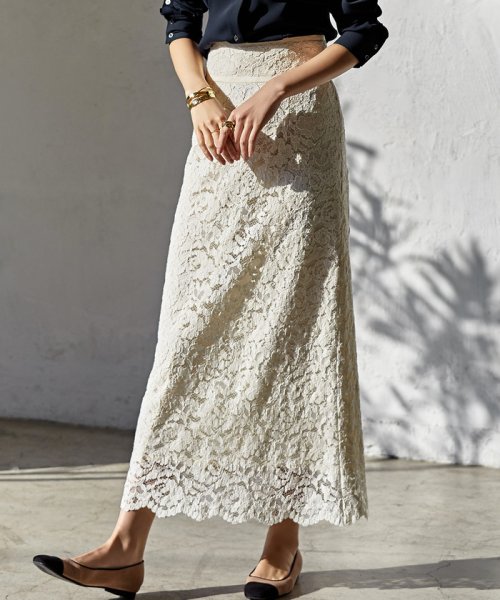 Kfc レース ロング スカート グリーンレーベルリラクシング Green