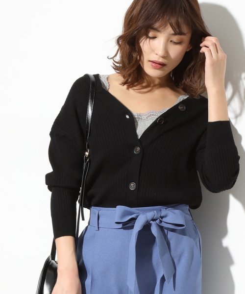 セール 70 Off 泉里香さん着用 前後2way トタンリブ両vネックカーディガン ビス Vis D Fashion