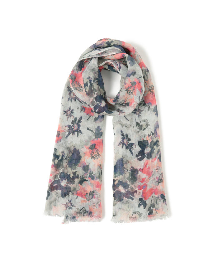 Glen Prince ladies scarf black grey spotted spotty wool NEW womens woollen