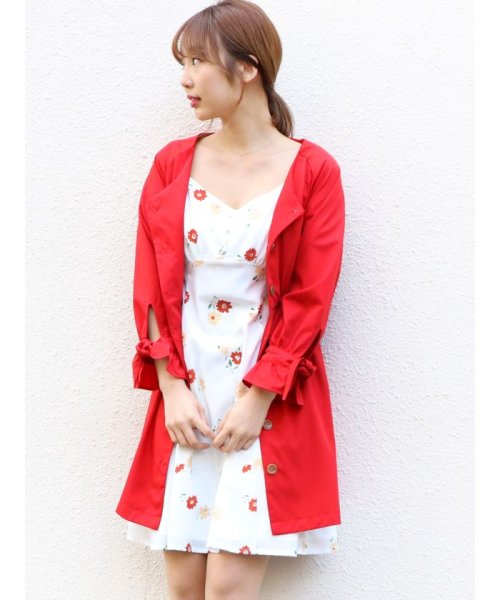 セール S ノーカラートレンチワンピース ダズリン Dazzlin D Fashion