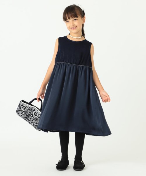 Arch Line サテン ギャザー ドレス 115 145cm こどもビームス こどもビームス D Fashion Arch Line サテン ギャザー ドレス 115 145cm こどもビームス こどもビームス D Fashion