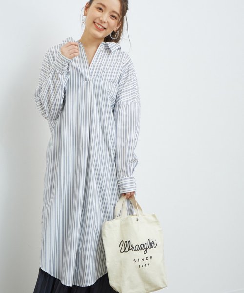 セール 54 Off 2way ストライプシャツワンピース ロペピクニック Rope Picnic D Fashion