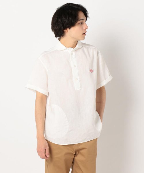 セール Danton ダントン リネン丸襟半袖シャツ Jd 3569kls Gloster Gloster D Fashion