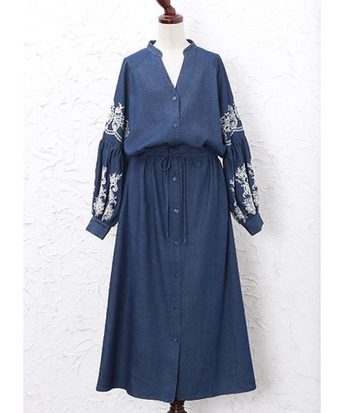 刺繍デニムワンピース Happy急便 By Verita Jp Happy Exp D Fashion 刺繍デニムワンピース Happy急便 By Verita Jp Happy Exp D Fashion