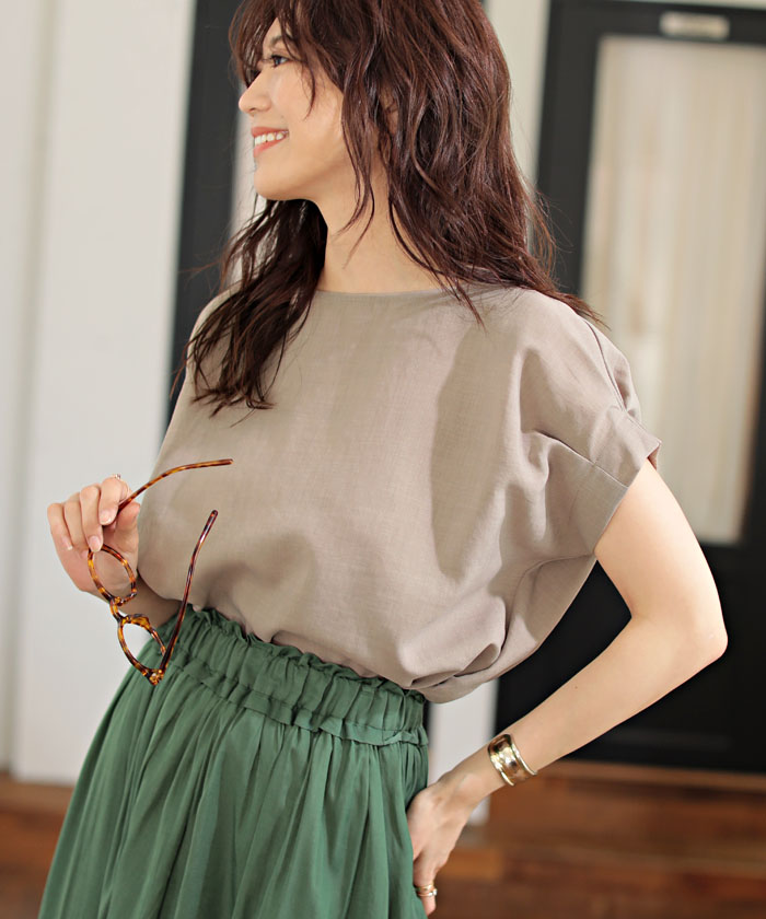 N.Natural beauty basic - 【完売品】新品 タックスリーブブラウス N.Natural Beauty Basic ブラウス シャツ フロントタックフレア