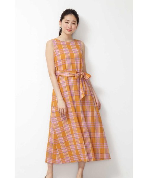 セール Very 5月号掲載 麻混チェックワンピース ナチュラルビューティーベーシック Natural Beauty Basic D Fashion セール Very 5月号掲載 麻混チェックワンピース ナチュラルビューティーベーシック Natural Beauty Basic D Fashion