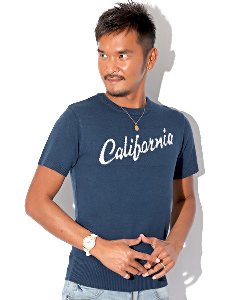 セール サマーニット メンズ ニット 半袖 California カリフォルニア サーフ Surf 夏 Bitter ビター系 Californiaクルーネック半袖サマ ラグスタイル Luxstyle D Fashion セール サマーニット メンズ ニット 半袖 California カリフォルニア サーフ Surf 夏 Bitter ビター系 Californiaクルーネック半袖サマ ラグスタイル Luxstyle D Fashion