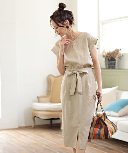 セール 50 Off Aperi ウォッシャブルブラウジングワンピース ナノ ユニバース Nano Universe D Fashion